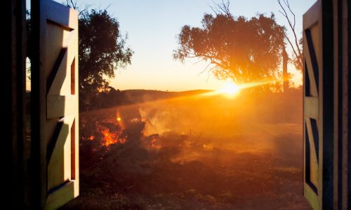 Student artwork of a sunset photograph