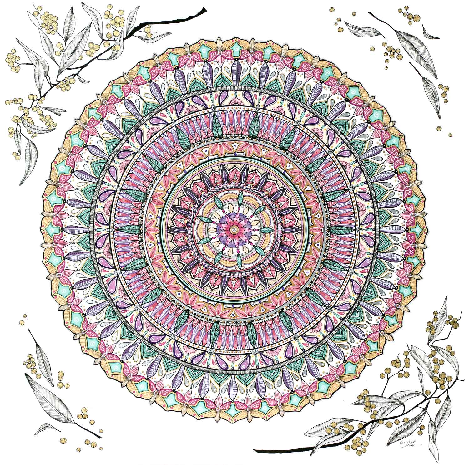Student artwork of a mandala