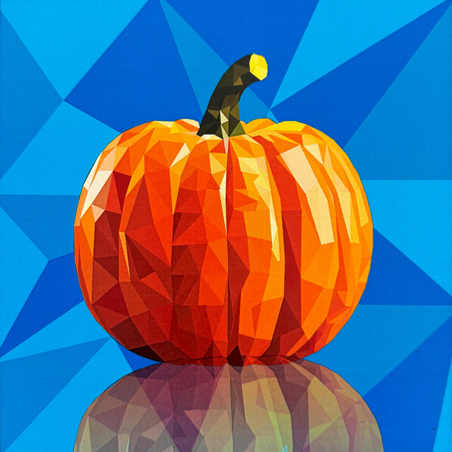 Student artwork digital illustration of a pumpkin
