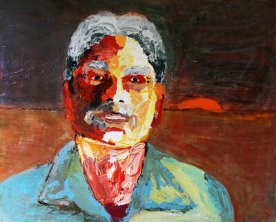 Student artwork of a portrait of a man