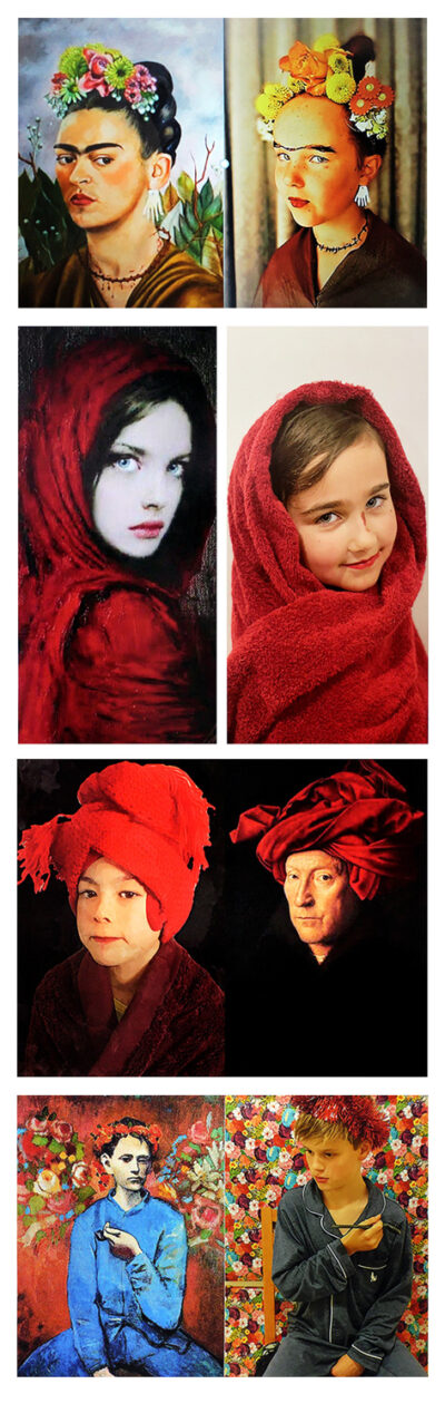 Digital image, mixed class project by Anna Wood, Daniel Marshall, Immy Clifford and Thomas O’Halloran, Christian College Geelong Student recreations of life imitating art