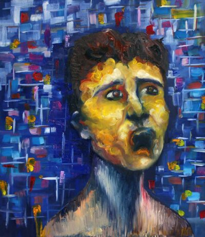 Oil on Linen by Hadeel Al-Hakeem, Year 10, St Andrew’s Christian College Student artwork of a portrait