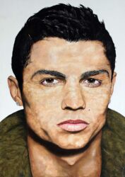 Acrylic on Canvas by Alexandra Ganci, Year 12, Alphington Grammar Student artwork of a portrait of a man