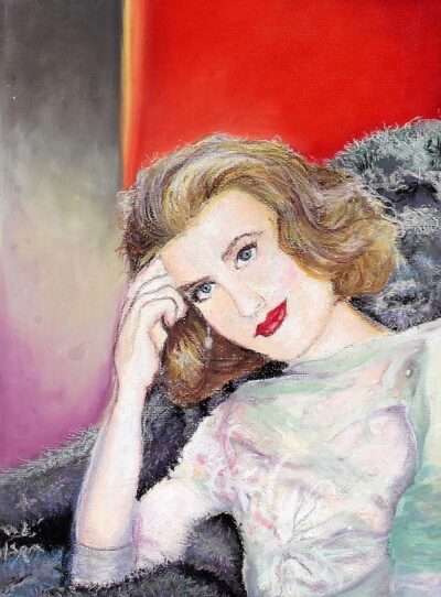 Pastel on Paper by Madeline Moran, Year 11, Highview College Student artwork of a portrait of Grace Kelly