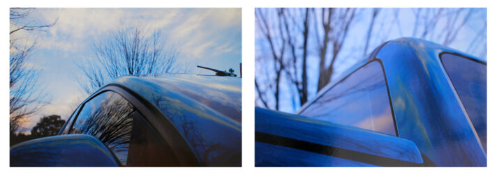 Digital image on paper by Thomas Pilon, Year 12, Beaconhills College Student photograph of a car at twilight