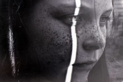 Black and white photographic prints by Charlotte Henderson, Year 10, St Catherine’s School Student artwork of a photographic portrait