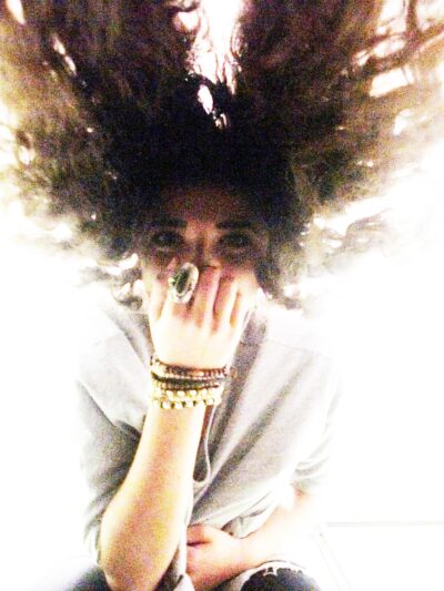 Photography by Alara Baldwin, Alexandra Phillips, Chelsea Hillas, Emily Kalafatis, Furat Alsabti, Gabbie Cirillo, Georgie Evans, Lauren Minicozzi, Margot Craig, Melanie Nixon, Mikaela Cowan, Natalie Sakarintr, Paul Prato, Rebecca Brun and Sarah Mitchell, Year 10, Goulburn Valley Grammar School Student artwork of a girl with floating hair