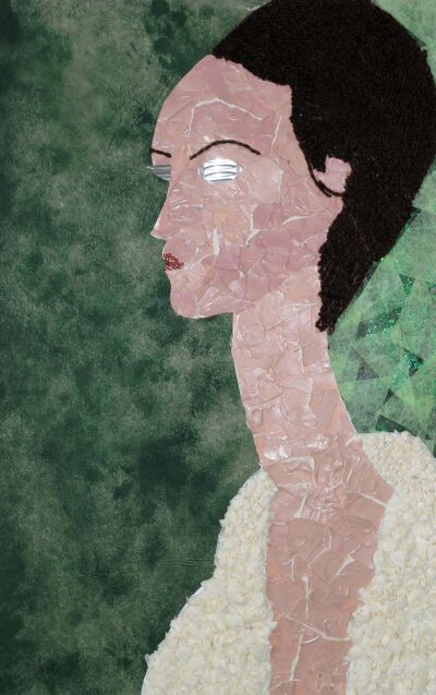 Mixed media by Ana Machado Colling, Year 9, Christian College Geelong Student artwork of a portrait