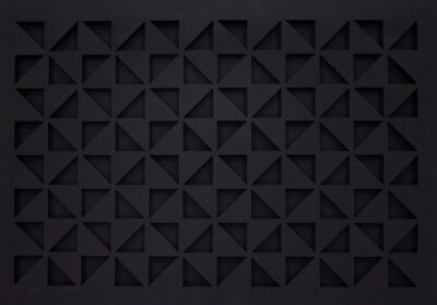 Geometric laser cut on paper by Kalolaine Taumoepeau, Year 12, Hume Anglican Grammar Student artwork of geometric cut triangles