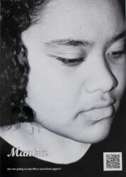 Digital image on foam core and printed zine by Grace Hoffman, Year 11, Hume Anglican Grammar Student artwork of a magazine cover portrait of a girl